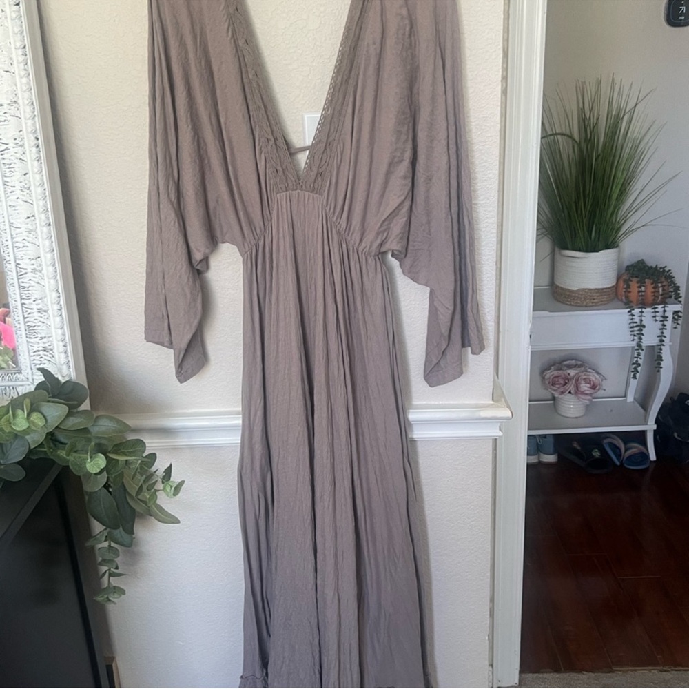 Free People Eliza Maxi Dress In Phantom LARGE - Picture 7 of 13